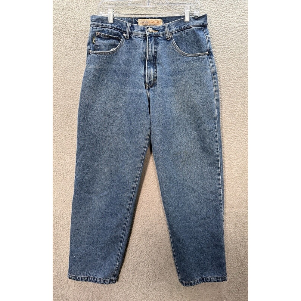 Cabelas Jeans Womens 16 Blue Relaxed Fleece Lined Workwear Barn Chore Outdoors